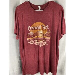 Canvas Sz L Centennial Park Nashville Tn Maroon Short Sleeve T-Shirt Unisex Adul